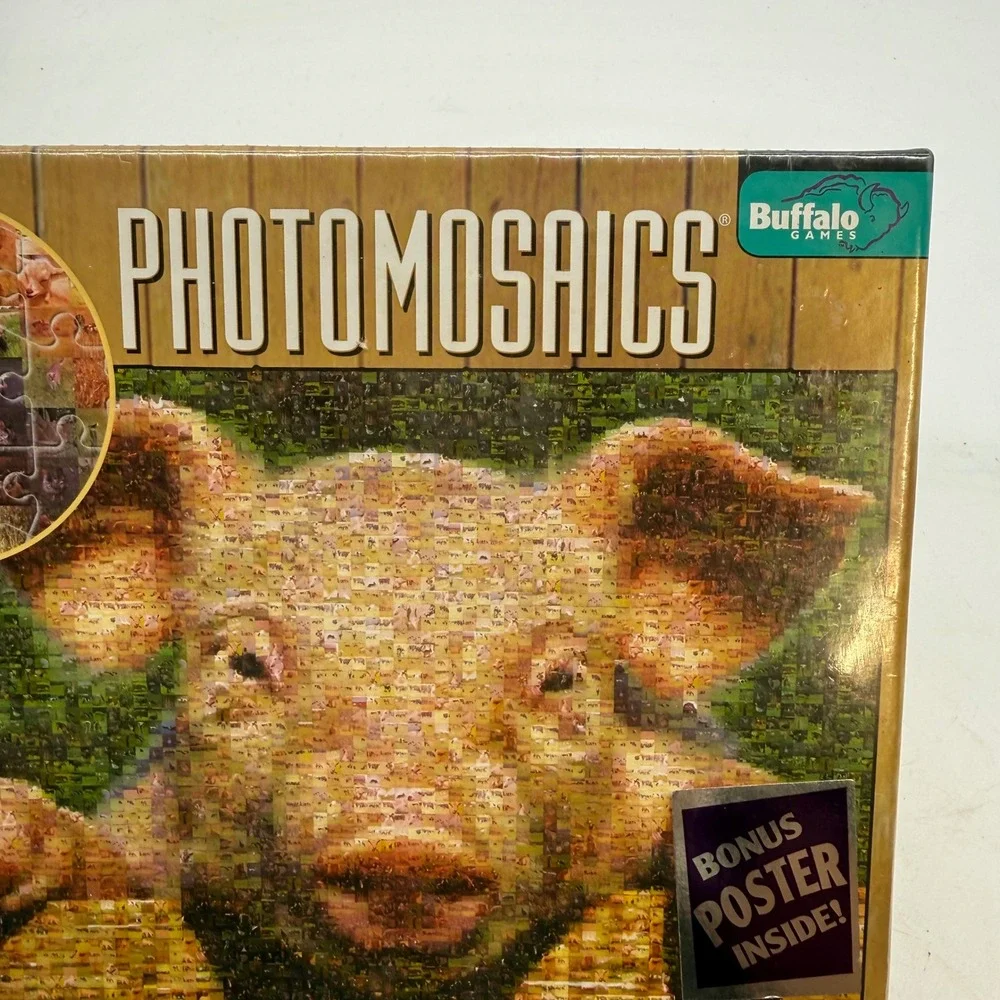 Buffalo Games Photomosaics Robert Silvers Pig Jigsaw Puzzle 1000 Pc New Sealed